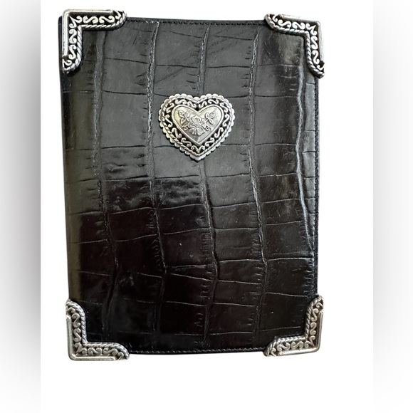 BRIGHTON Rare Retired Leather Black Photo Album Photo Case w/ Insert - Picture 1 of 7